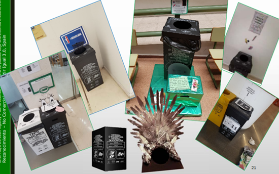 Acciones y creaciones de los alumnos en la práctica de Street Marketing